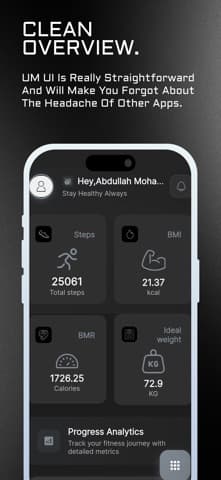 UM Fitness application screen 6